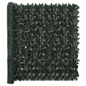 Balkonski zastor s tamnozelenim lišcem 400 x 150 cm