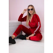 Velour set with red Queen lettering