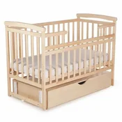 Casa Padrino Luxury Solid Wood Baby Bed with Mattress Natural 125 cm