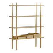 Sistem modularnih polic v hrastovem dekorju 110x148 cm Stories – UMAGE