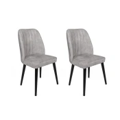 Hanah Home Set trpezarijskih stolica Alfa 438 V2, 2 komada, Sivi