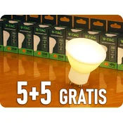 V-TAC LED žarnica GU10 2,9 W, 250 lm, 100°, 5+5 gratis! Barva světla: Dnevna bela
