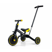 Dječji tricikl guralica 4u1 Optimus Plus crno-žuti