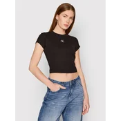 Calvin Klein Jeans Majica J20J218337 Črna Slim Fit