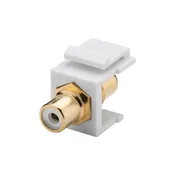 Goobay Keystone Cinch/RCA modul - Cinch vtičnica bela - Cinch vtičnica 79676