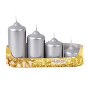 eoshop Adventne sveče GRADED kovinski d4,5x5/7/9/11cm 4ks