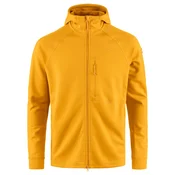 Fjällräven Abisko Grid Fleece pulover s kapuco, gorčično rumena (L)