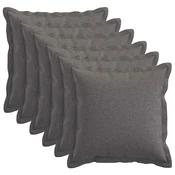 vidaXL Prevleka za blazino 6 pcs HOUTEN Svetlo siva 30 x 30 cm