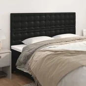 Uzglavlje Crno 160x5x118/128 cm Imitacija kože