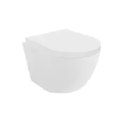 Mexen Lena WC školjka Rimless s trdo desko z mehkim zapiranjem, duroplast, sijajno bela - 30220200