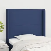 Vidaxl vidaXL Vzglavnik s krilci moder 83x16x118/128 cm blago