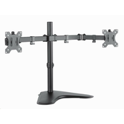 CONNECT IT Namizni nosilec TwinArm za 2 monitorja, ČERNA