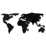Wallity World Map Silhouette Zidna dekoracija, 85x170cm
