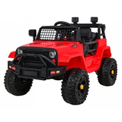 Ford Jeep Dark Night Otroški avtomobilček na baterije, rdeč + počasen zagon + EVA