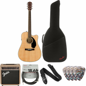 Fender CD-60SCE Dreadnought WN Natural Deluxe SET