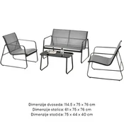 GARNITURA SET 2 FOTELJE+DVOSED+STO 24-1279