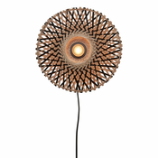 Črna/naravna stenska svetilka o 30 cm Kalimantan – Good&Mojo