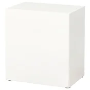BESTA Regal z vrati, bela/Lappviken bela, 60x42x64 cm