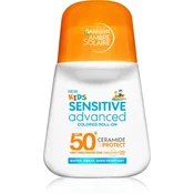 Garnier Losjon za sončenje SPF 50+ Sensitive Advanced barvni roll-on 50 ml
