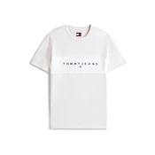Tommy Jeans Majica svetlo bež/marine/rdeča