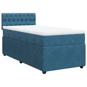 vidaXL vidaXL Box spring postelja z vzmetnico modra 80x200 cm žamet, (21305866)