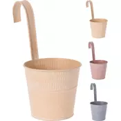 eoshop Dekorativni viseči kovinski cvetlični lonec 12,5 cm – mešane barve