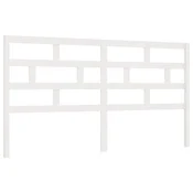 Vidaxl Posteljno vzglavje belo 206x4x100 cm trdna borovina