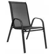 shumee Črn vrtni stol 55x72x91cm Jeklena konstrukcija