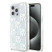 DKNY Etui DKNY Liquid Glitter Multilogo za iPhone 15 Pro Max - belo