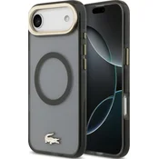 Ovitek Lacoste PC/TPU mat ovitek z zlatim logotipom MagSafe za iPhone Air črni (LCHMP17MUFWAK)