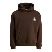JACK & JONES Majica JORFrederiksberg rjava/bela
