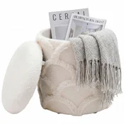 Livetastic TABURE, tekstil krem barve