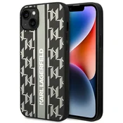Karl Lagerfeld Ovitek Karl Lagerfeld Monogram Stripe iPhone 14 6.1 - Siva