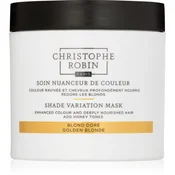 Christophe Robin Shade Variation Mask hranilna kremasta maska za lase odtenek Golden Blond 250 ml