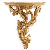 Casa Padrino luxury baroque wall console antique gold - Italian solid wood wall decoration console in baroque style - Baroque wall decoration - Baroque furniture - Made in Italy