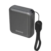 DUDAO Powerbank K22+ 10000 mAh z obeskom in kablom 22,5 W USB-C – siva