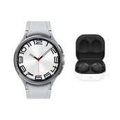 Samsung Pametna ura Galaxy Watch6 Classic 47mm BT (SM-R960) in slušalke Galaxy Buds2 (SM-R177) v črni barvi