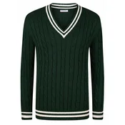 Felix Hardy Pulover temno zelena / bela