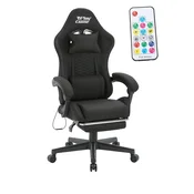 ePlayGame Gejmerska stolica HC-4095 FABRIC RGB LED crna
