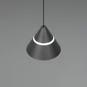 Trio Lighting LED obesna svetilka Romeo, O 14 cm, črna, kovina, CCT - Dnevna soba/jedilnica - Sodobni
