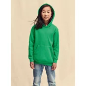 Green childrens sweatshirt Classic kangaroo Fruit of the Loom