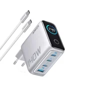 Stenski 140W polnilec Anker B2697G41 3x USB-C z USB-C kablom - gray