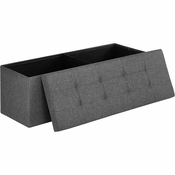 Songmics klop za shranjevanje (110x38x38cm), temno siva