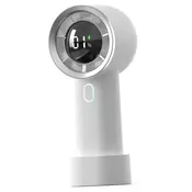 Ventilator Techsuit HX130 z digitalnim prikazovalnikom, ultra tih, 1200mAh - bel