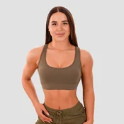 GymBeam Sportski grudnjak Mesh Panel Olive L