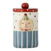 Bloomingville posoda s pokrovom iz kamenine 10,5 x 17,5 cm