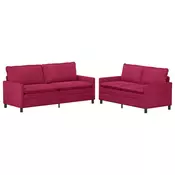 Set sofe 2 pcs Vinska crvena Baršun