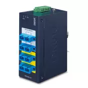 PLANET Switch by-pass indus 4x SC monomode -40/+75°C network media converter 1310 nm Blue