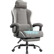 Songmics SONGMICS Gaming stol, pisarniški stol, oblazinjen sedež vzmeten, nosilnost 150 kg