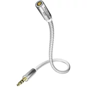 Inakustik Klinken avdio kabelski podaljšek [1x klinken vtič 3.5 mm - 1x klinken vtičnica 3.5 mm] 7.50 m antracitne barve, pozlačeni vtični